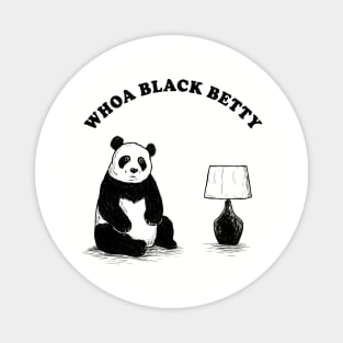 Woah Black Betty Panda Lamp Magnet